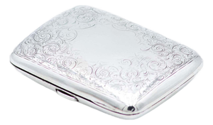 Rectangular Shaped Silver Cigarette Case