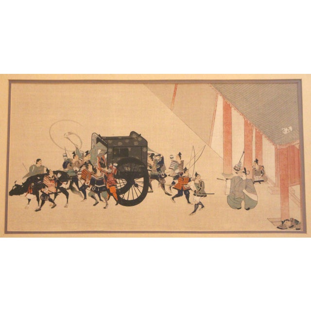 Early 20th Century Japanese Woodblock Print in Frame For Sale - Image 4 of 4