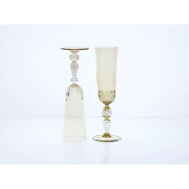 Champagne Flutes by Cenedese, Set of 6 For Sale - Image 16 of 18