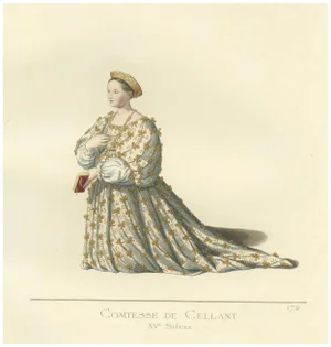 Bianca Maria, Countess of Cellant 15th Century Italian Costume, 1861, Print
