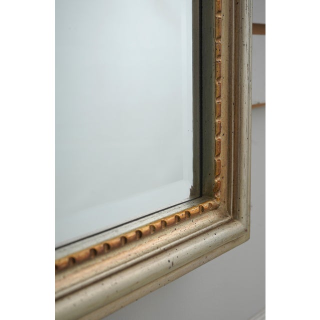 Glass Carolina Mirror Company Silver & Gold Finish Mirror For Sale - Image 7 of 9