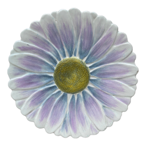French Majolica Daisy Plate Marcel Guillot Vallauris, Circa 1950
