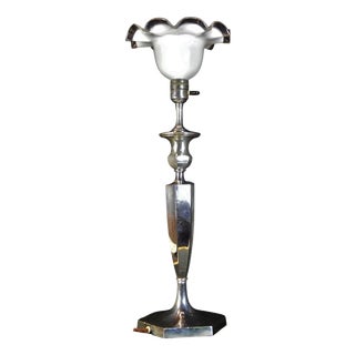 Silver-Plated Newel Post Lamp from Hawksworth Eyre & Co., England, 1920 For Sale