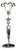 Silver-Plated Newel Post Lamp from Hawksworth Eyre & Co., England, 1920 For Sale