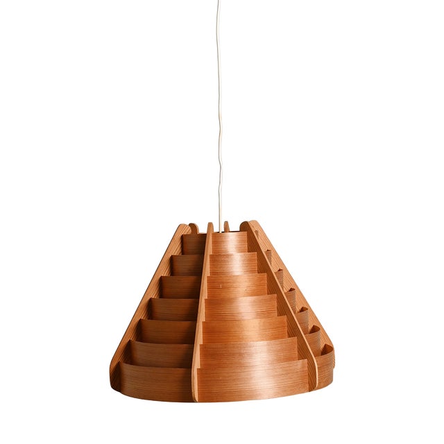 Swedish Pine Pendant Lamp in the style of Hans Agne Jakobsson, 1960s For Sale