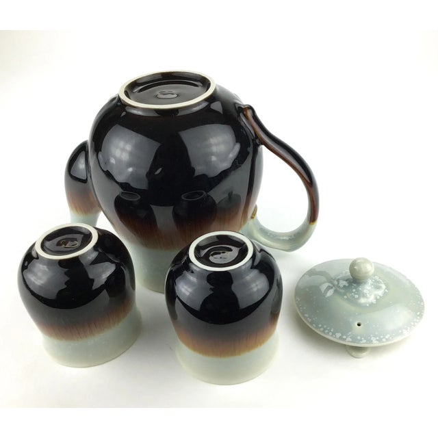 Artisan Created Porcelain Tea Set Signed For Sale - Image 9 of 10