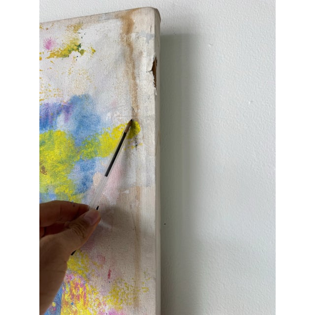 Vintage Helen Stein Expressionist Abstract Acrylic on Canvas Painting, Signed/ Sold For Sale - Image 10 of 12