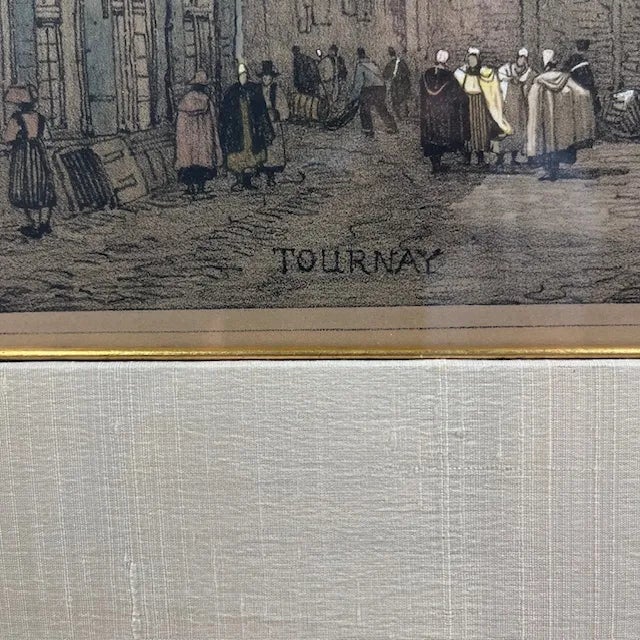 Mid 19th Century Samuel Prout 1846 Lithograph "Tourney" City Scene, Framed For Sale - Image 5 of 6