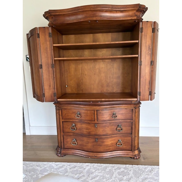 Century Furniture Cabinet 2 pieces 52"W x 28"D x 82"H Base Unit - 33"H - 2 wide lower drawers and 2 smaller drawers Upper...