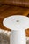 Metal Bolete Side Table in Clay Finish with White Glass Table Top from Aifunghi For Sale - Image 7 of 8