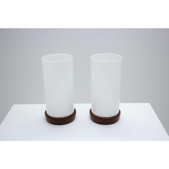 Luxus Swedish Teak & Acrylic Table Lamps by Luxus, 1960s, Set of 2 For Sale - Image 4 of 9