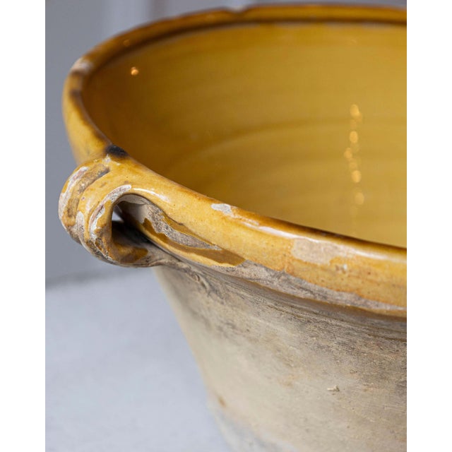 Tan 19th Century French Tian Bowl with Yellow Glaze For Sale - Image 8 of 10