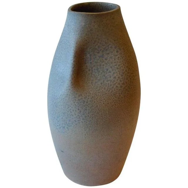 Blue Mid-Century German Sea Blue Sculptural Ceramic Vase, 1960s For Sale - Image 8 of 8