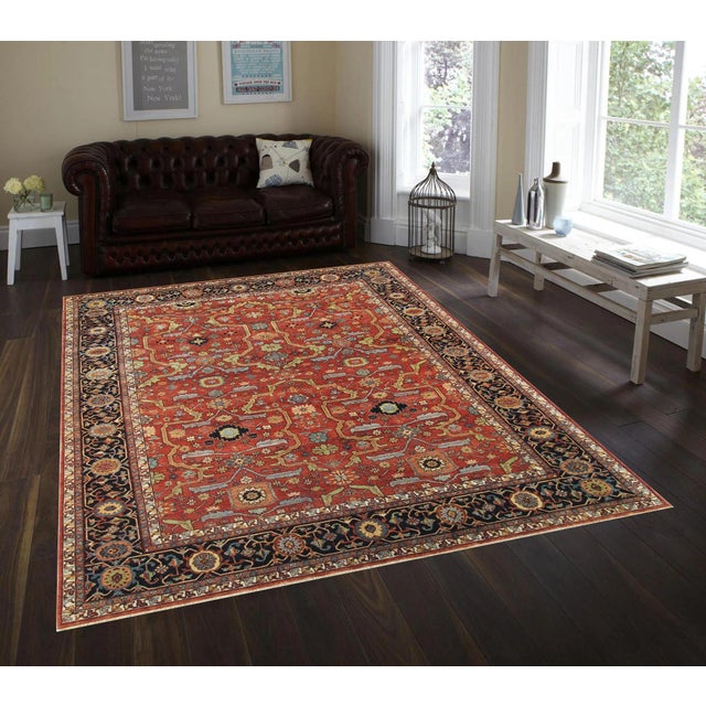 Pasargad Home Ferehan Rust Wool Area Rug- 6' 1'' X 16' 2'' For Sale - Image 4 of 4