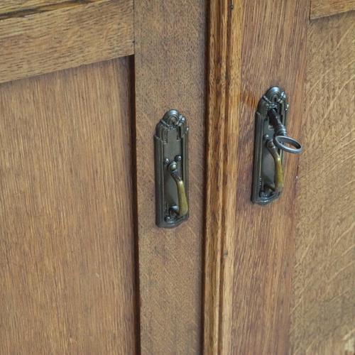 Antique Art Nouveau Cupboard with Oval Glazed Doors, 1890s For Sale - Image 15 of 18