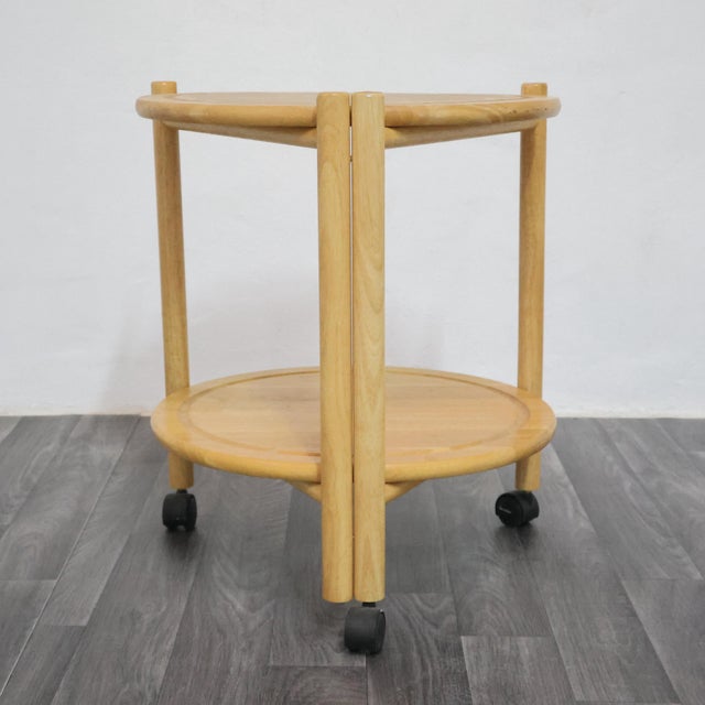 Beechwood food trolley with a 1970s Danish design, the perfect touch to add a touch of retro style to your home. Width 51...