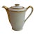 Vintage Limoges France Large 1000 Ml White With Gold Trim Coffee Pot With Lid by Cenpor For Sale