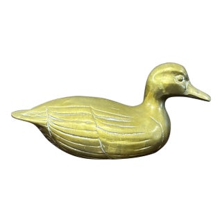 Vintage English Brass Duck For Sale