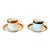 Richard Ginori Impero Demitasse Cups and Sauces- a Pair For Sale
