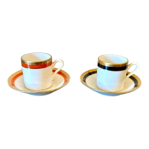 Richard Ginori Impero Demitasse Cups and Sauces- a Pair