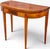 Antique American Federal North Shore Inlaid Mahogany Demilune Games Table For Sale - Image 4 of 15