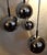 4 Flamed Cascade Lamp of Chromed Metal Balls on Black Plastic Mounting, 1970s For Sale - Image 3 of 8