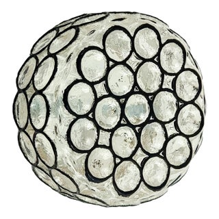 Mid Century Glass Wall Light or Flush Mount From Limburg, Germany, 1960s For Sale