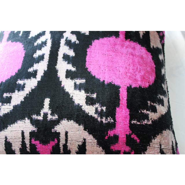 Boho Chic Boho Chic Silk Velvet Ikat Pillow Cover Bohemian Pillow Cover For Sale - Image 3 of 7