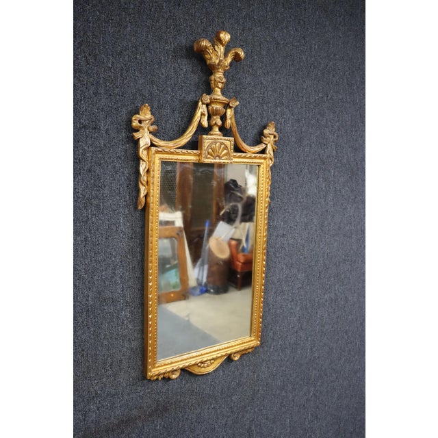 Carvers' Guild Carvers Guild Gilded Plume Mirror For Sale - Image 4 of 10