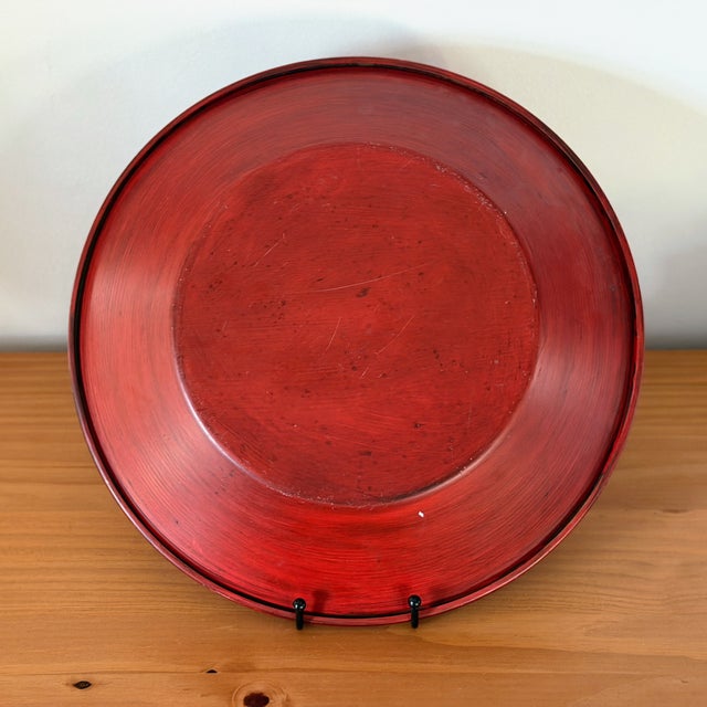 Rustic European Vintage Rosemaling Toleware Bowl | Hand Painted Scandinavian Folk Art For Sale - Image 3 of 10