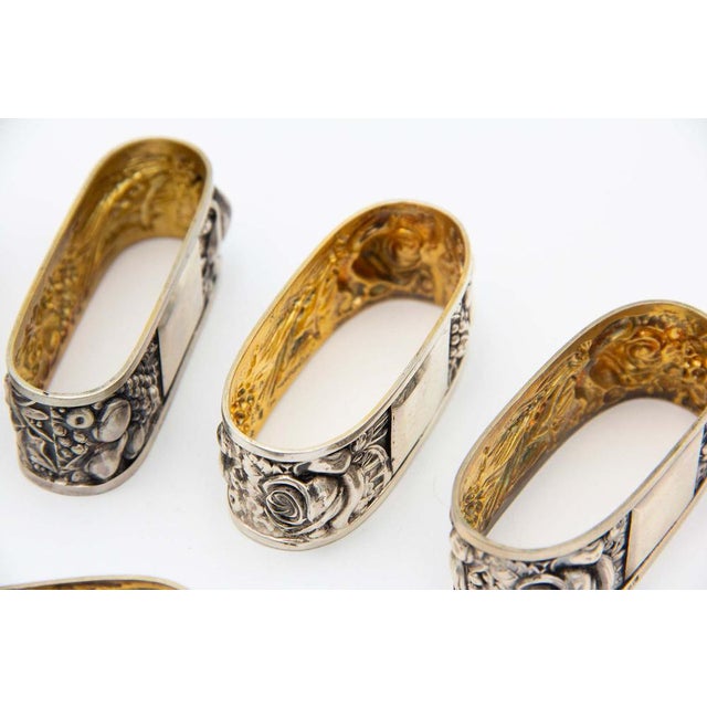 Silver Napkin Rings, Set of 12, in Good conditions. Designed 1920 to 1949