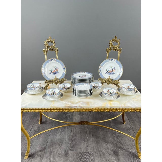 Blue 20th Century Coffee Service for 6 in Porcelain from Haviland Limoges, Set of 22 For Sale - Image 8 of 9
