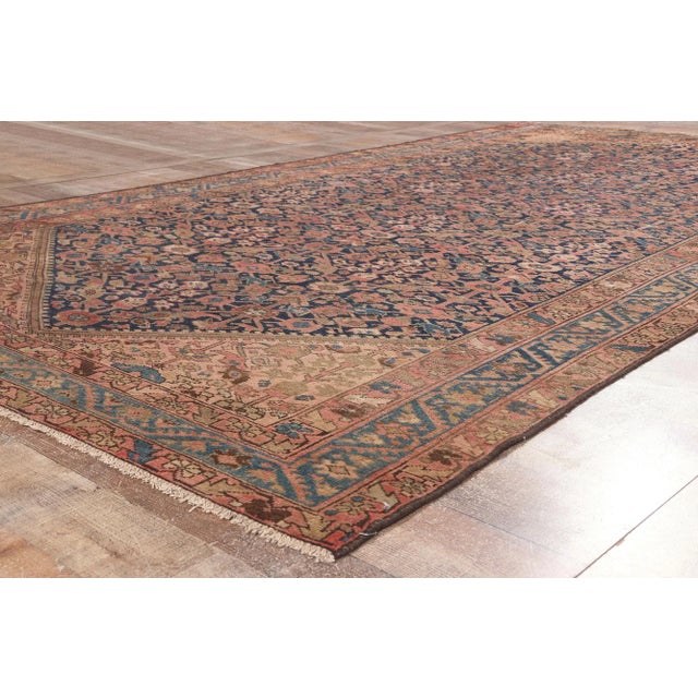 Textile Early 20th Century Antique Persian Malayer Rug - 06'03 x 11'09 For Sale - Image 7 of 9
