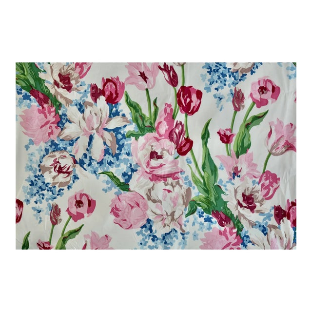 Brunschwig & Fils Chintz Fabric 'Tulip' 8.5 Yards + For Sale