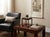 This exquisite tabletop display stand features a rich, dark hardwood frame crafted with clean, traditional lines and...