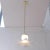 Vintage Suspension Light in White Milk Glass, Italy For Sale - Image 4 of 11