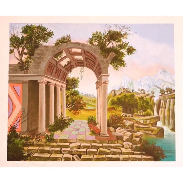 Landscape with Ruins is an original lithograph artwork realized by the Anonymous Artist Italian artist. Not-signed Proof...