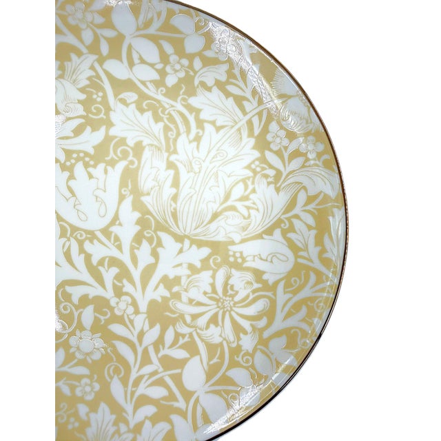 William Morris Morris & Co Fine China Dessert Plates With Beautiful Beige Floral Pattern - Set of 4 For Sale - Image 4 of 7