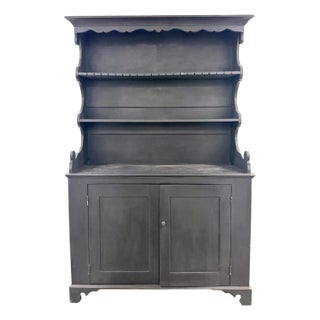 Antique Hutch 19th Century Country Farmhouse Primitive Dresser For Sale