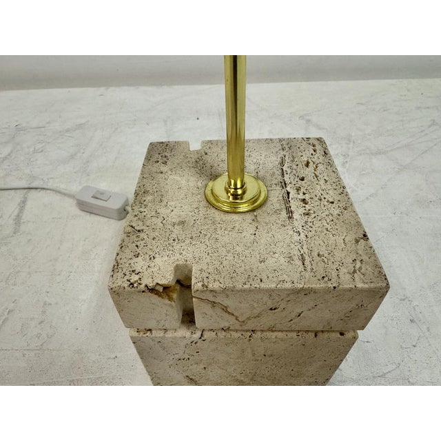 Vintage Italian Travertine Lamp by Fratelli Manelli, 1970s For Sale - Image 12 of 18