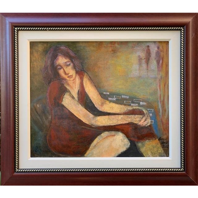 Paint "Sweet Memories" Original Oil Painting Sonia Gold For Sale - Image 7 of 11