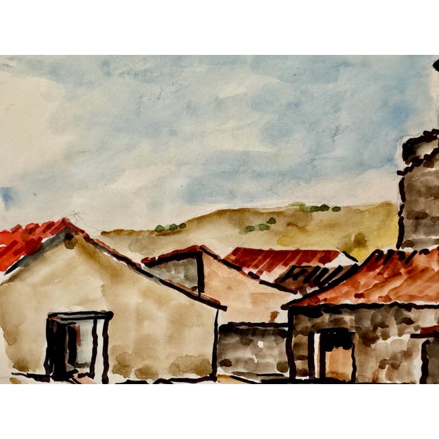 Original watercolor on paper by Henry Emil Salloch, also known as Heinz Emil Salloch, the German-born American artist and...