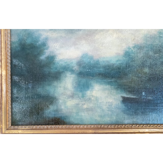 19th Century American Tonalist School Landscape Painting Style of George Inness For Sale - Image 10 of 18