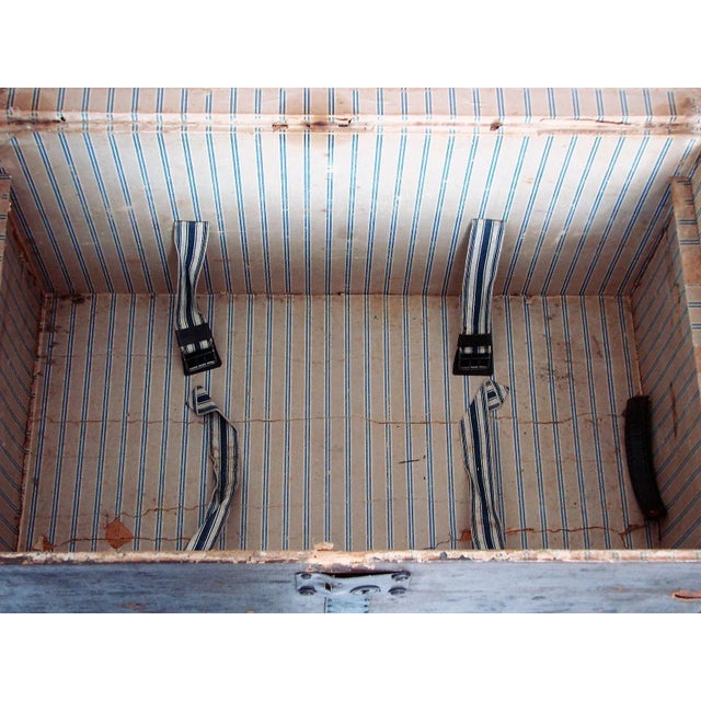 Vintage Wood and Metal Trunk For Sale - Image 6 of 15