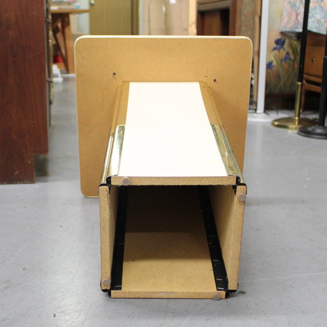 Mid-Century Modern Vintage Cream White Pedestal Table Base Only For Sale - Image 3 of 7