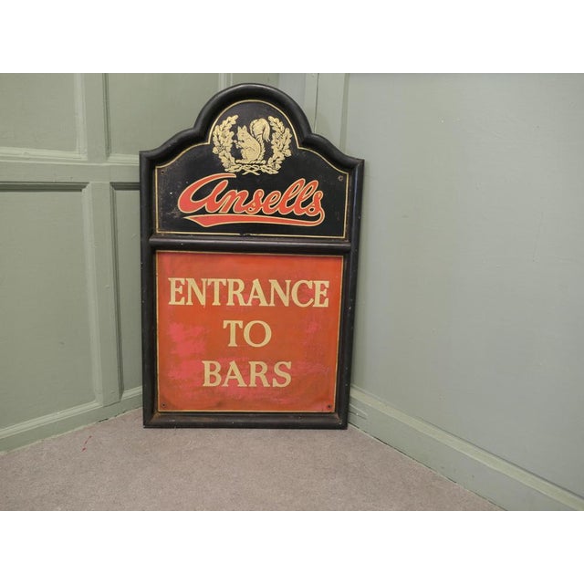Ansells Advertising Pub Entrance Sign, 1960 For Sale - Image 4 of 8