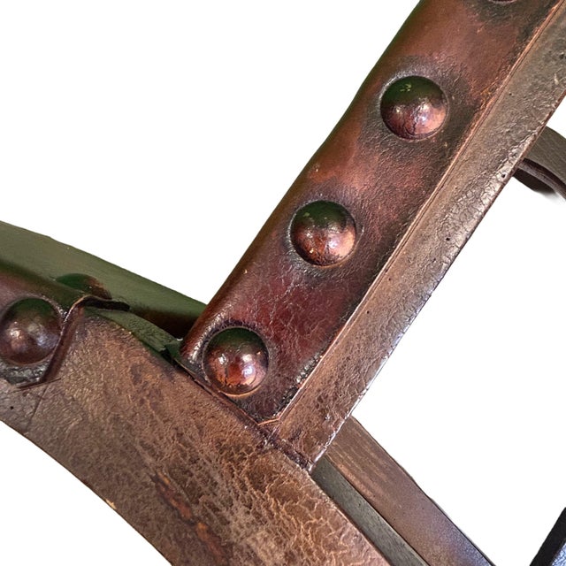 1980s 1980s Lorts Brand Leather Bar Stools - Set of 4 For Sale - Image 5 of 6