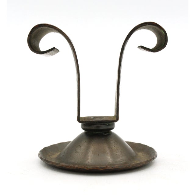 1906-1910 Roycroft marked copper match box holder. Hand worked. Good condition with light signs of use. Elegant scrolled...