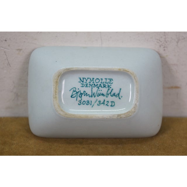 Late 20th Century 4 Danish Nymolle Bjorn Wiinblad Picnic in Denmark Salt Bone Trinket Dishes Compotes For Sale - Image 9 of 16