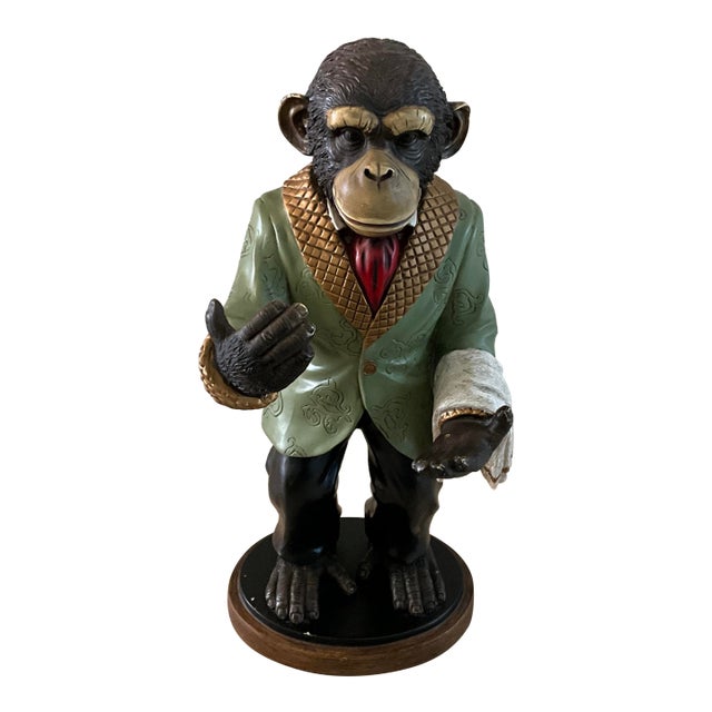 Vintage Bombay Co. "Winston, the Monkey Butler" Wine Holder For Sale